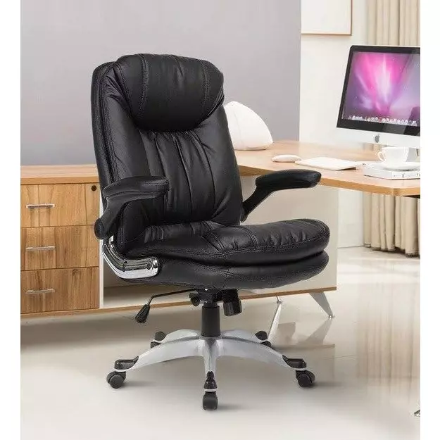 Chair Choice Executive Boss Chair Faux Leather Velvet Black