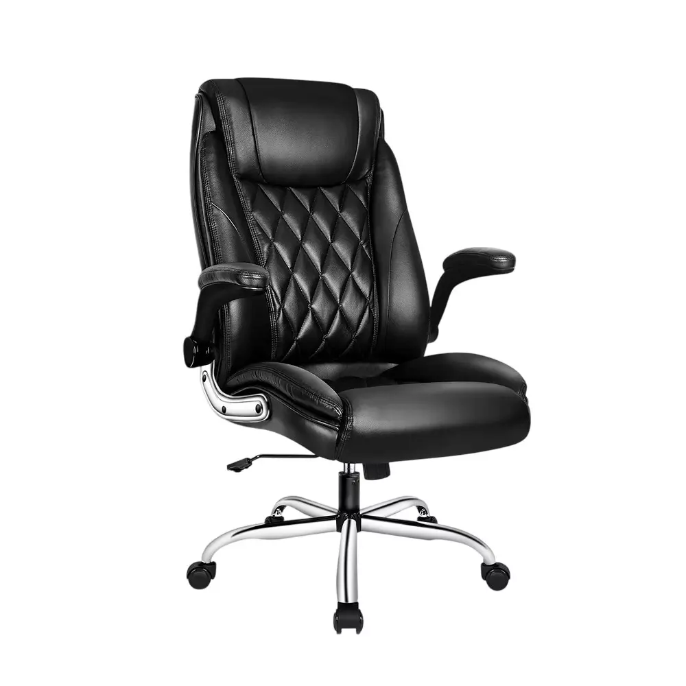 CHAIRTECH High Back Office Conference Chair Leatherette Black Ergonomic for Office & Professional Use
