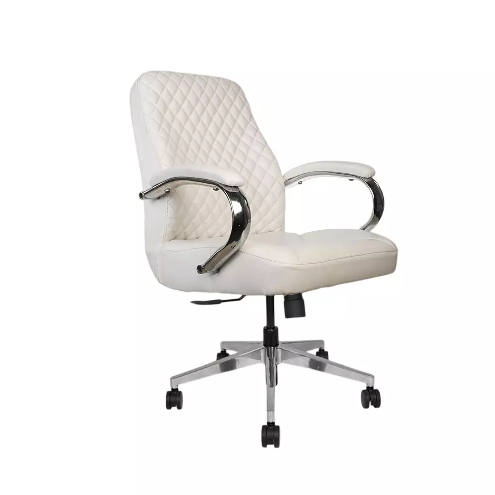 Rose Big Bucket Revolving Office Chair Mid Back White India