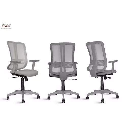 Rose Wave Ergonomic Office Chair Mid Back Grey India