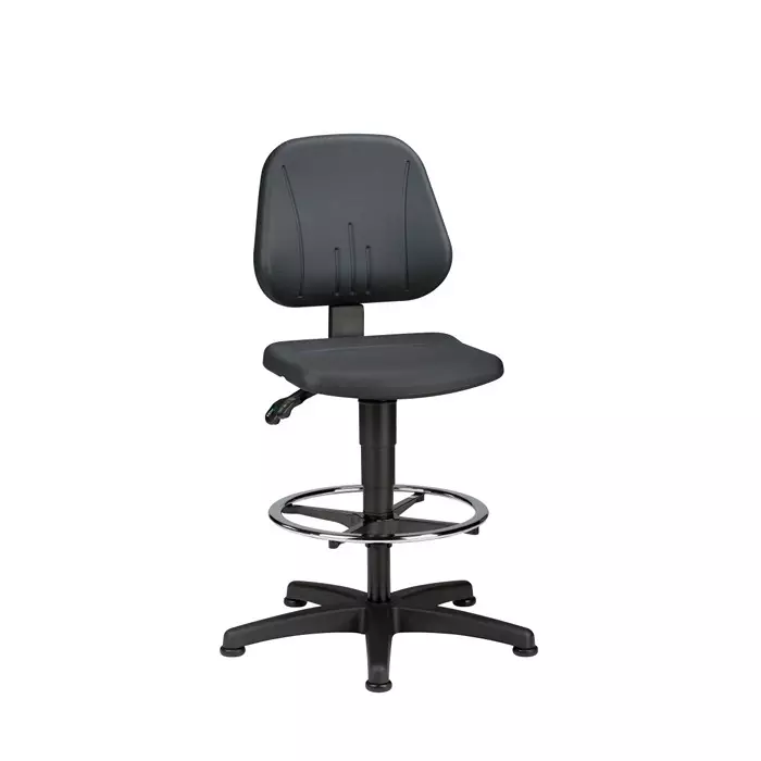 Treston Black Plastic Desk Chair 120 Kg Weight Capacity, C25PU
