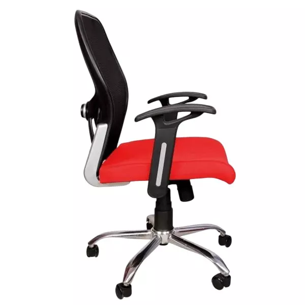 SAHANI Matrix Medium Back Office Chair Mesh Fabric Arm Rest Red, SSF-04