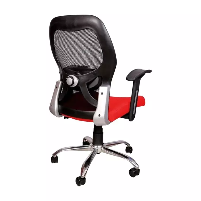 SAHANI Matrix Medium Back Office Chair Mesh Fabric Arm Rest Red, SSF-04