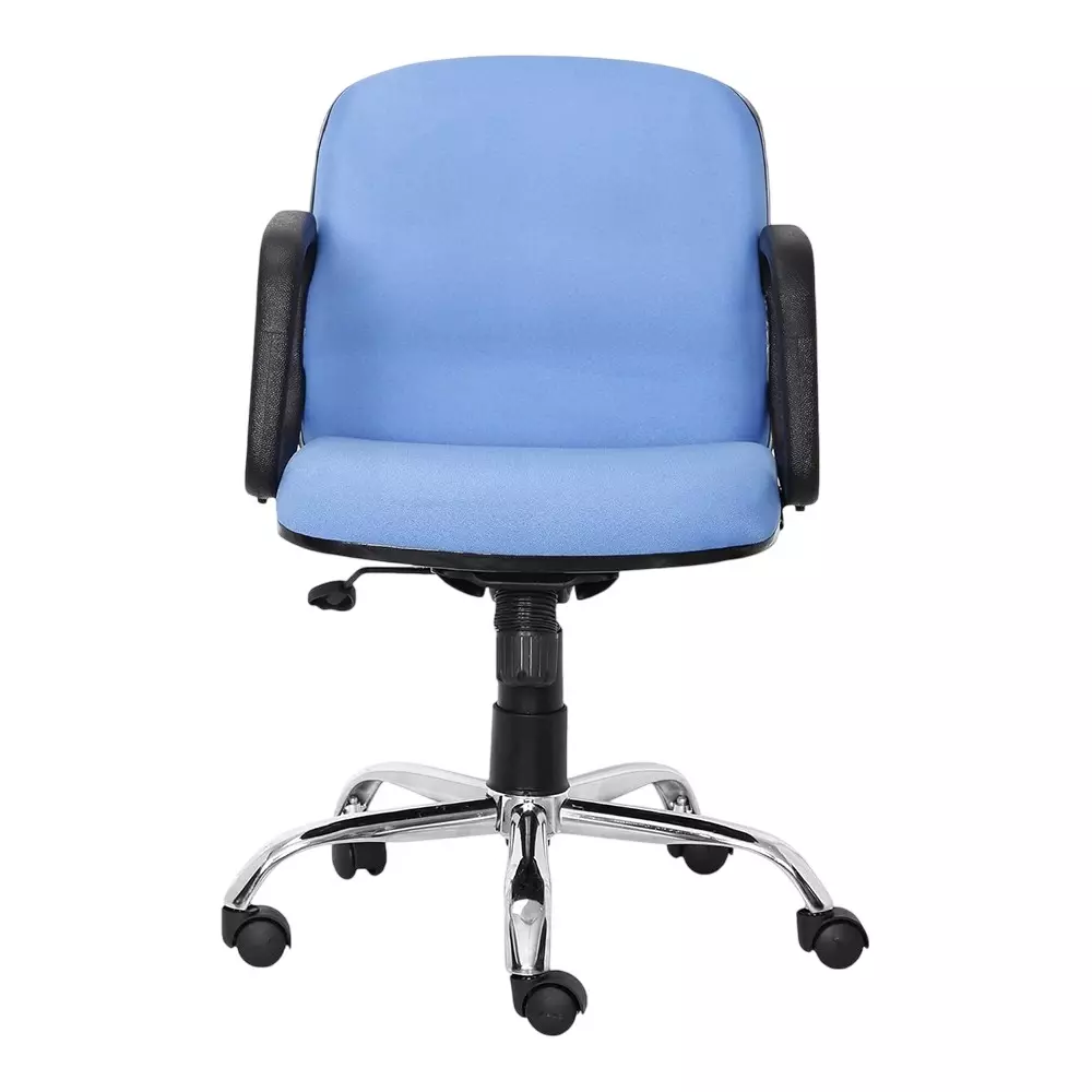 SAHANI Mid Back Office Chair Leatherette Arm Rest Blue, SSF-20