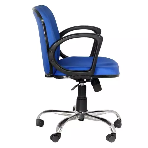 SAHANI Mid Back Office Chair Leatherette Arm Rest Blue 1, SSF-20