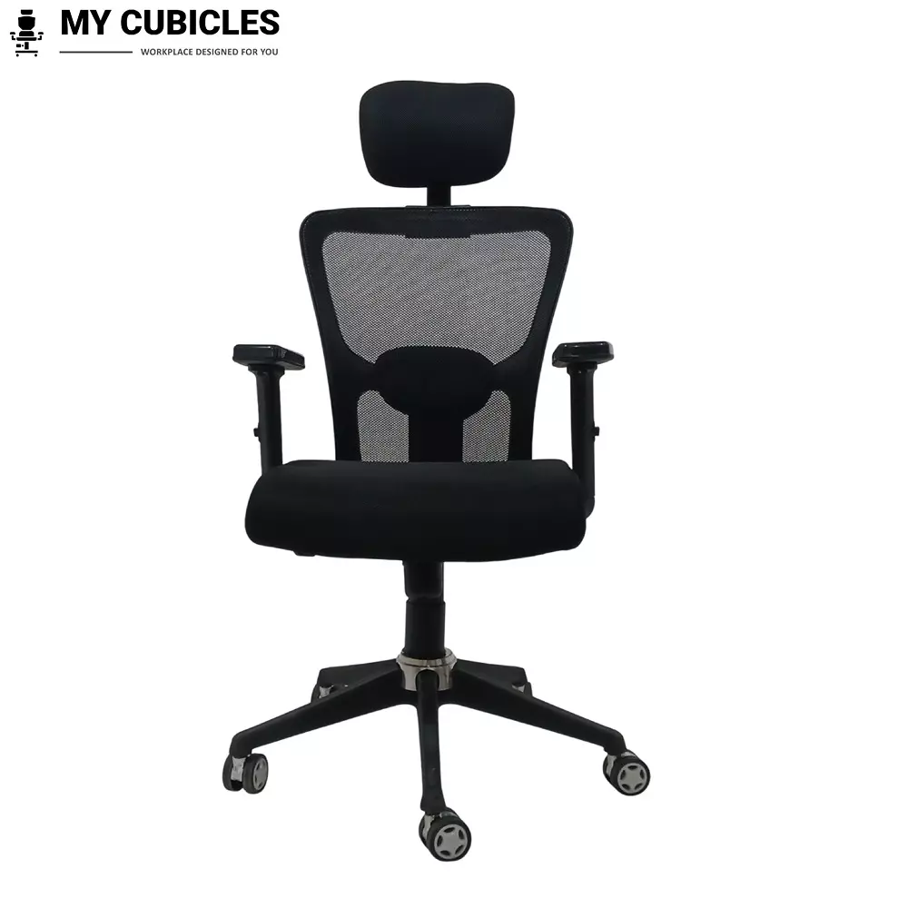 MY CUBICLES Majesty Ergonomic Executive Office Chair High Back Polyurethane Foam Weight Capacity Upto 115 Kg Black, MC0010