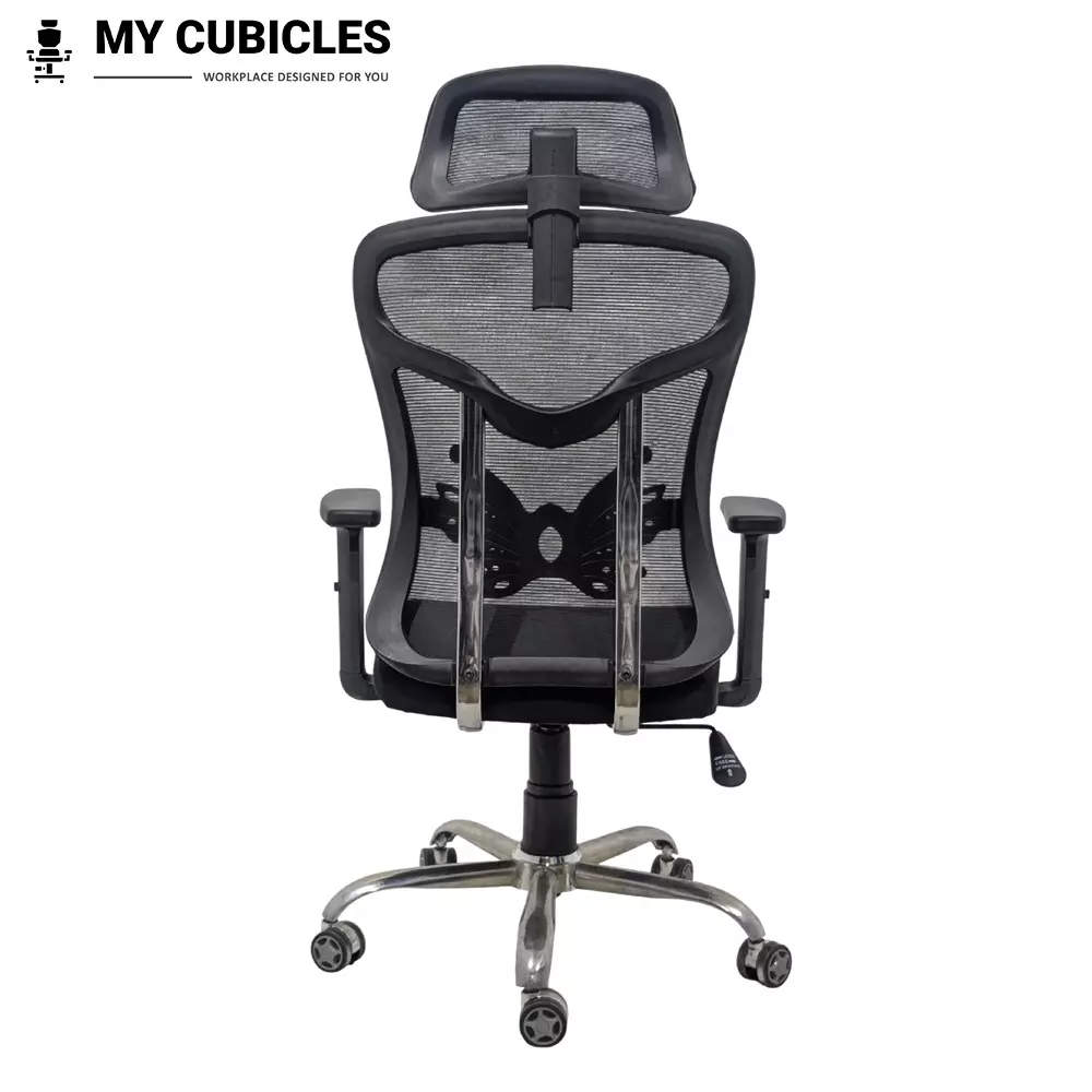 MY CUBICLES Sovereign Office Chair High Back Polyurethane Foam Weight Capacity Upto 115 Kg Black, MC0085