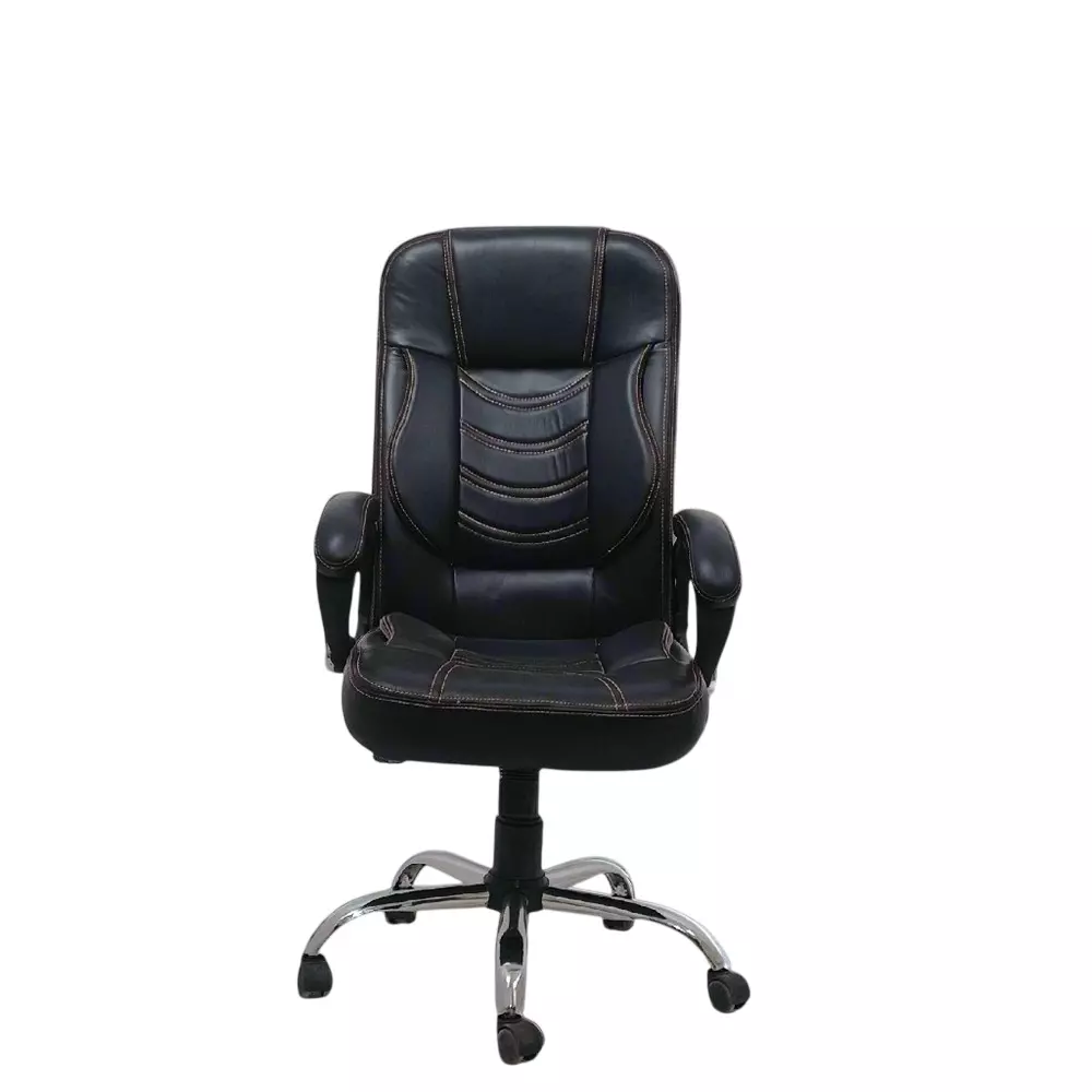 MY CUBICLES Regal Luxury Boss Chair High Back Polyurethane Foam Weight Capacity Upto 120 Kg Black, MC0084