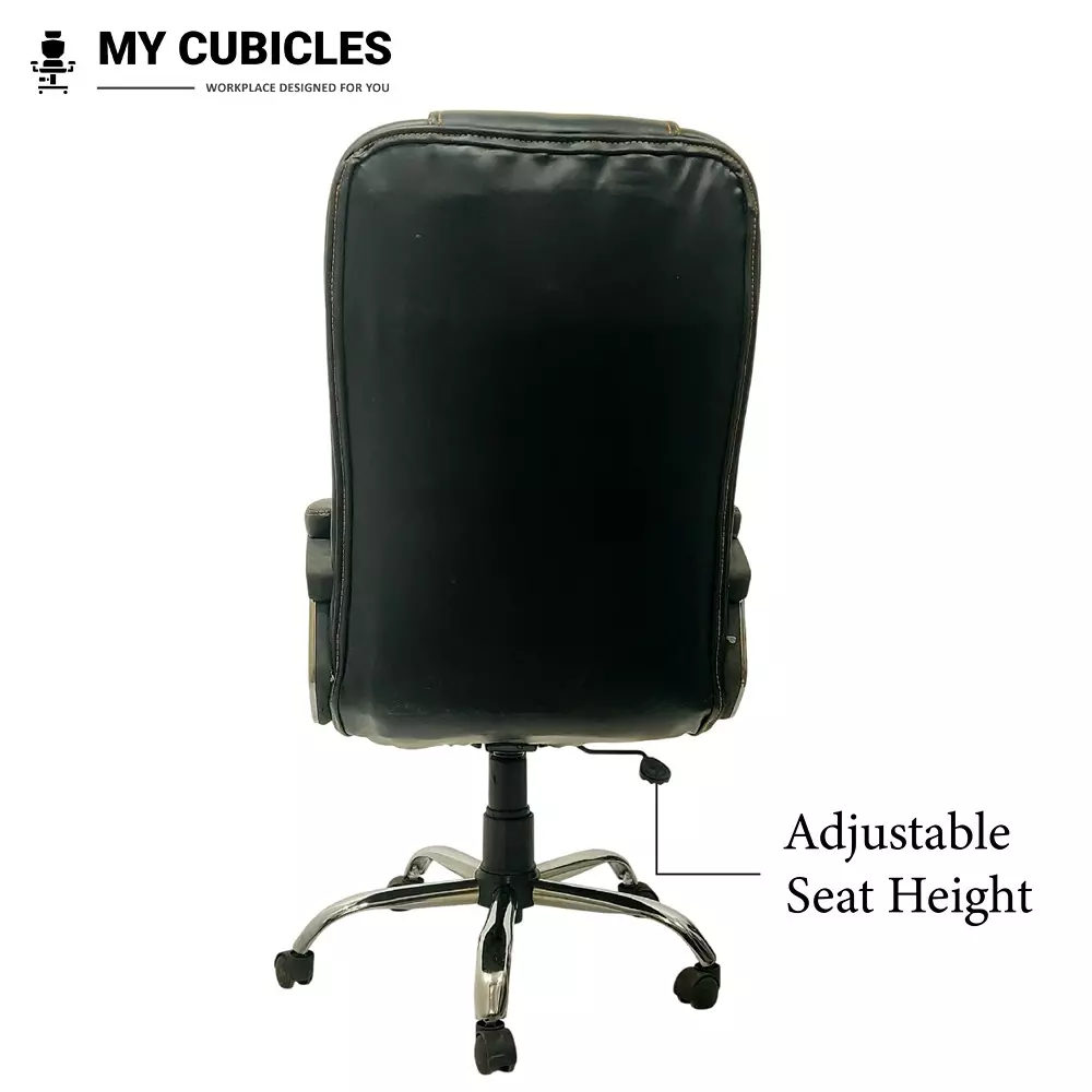 MY CUBICLES Regal Luxury Boss Chair High Back Polyurethane Foam Weight Capacity Upto 120 Kg Black, MC0084