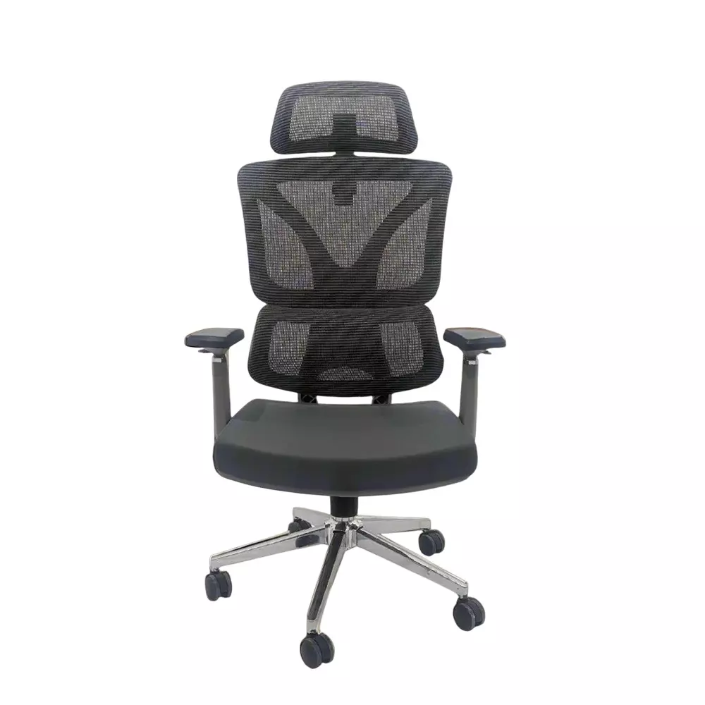 MY CUBICLES Ergo Gladiator Executive Office Chair High Back Polyurethane Foam Weight Capacity Upto 120 Kg Grey, MC0078