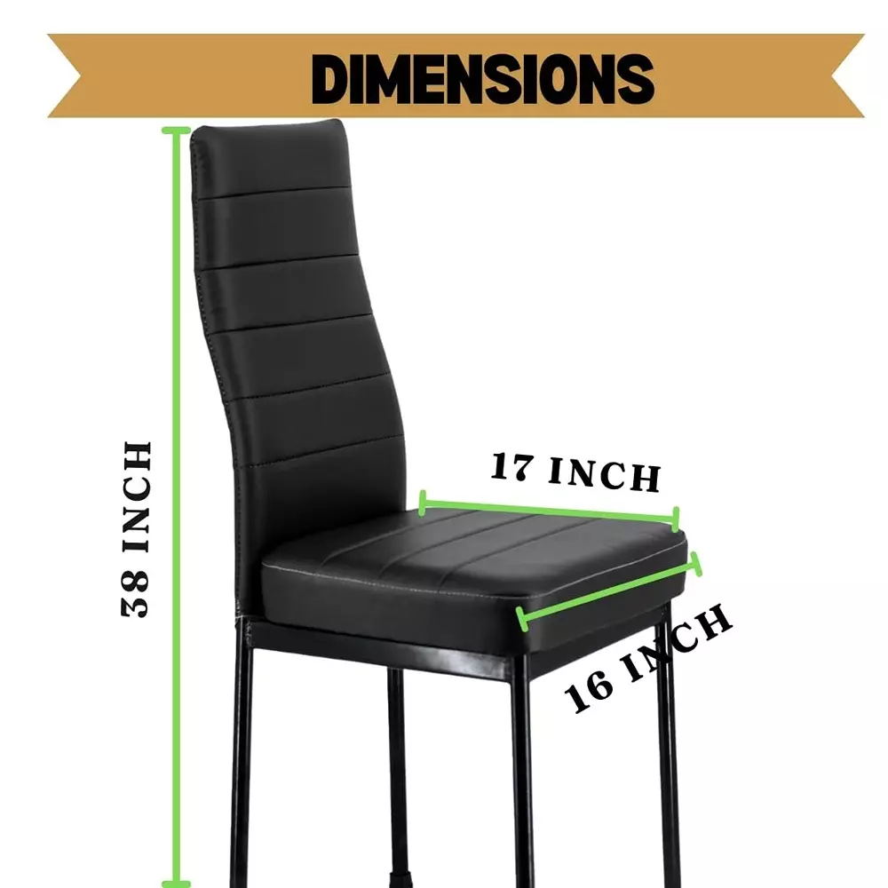 Zidle Bloom Dining Chair Set Faux Leatherette Solid Back Grey for Living Room, Dining, Restaurant, Study, Balcony, Kitchen (Pack of 4)