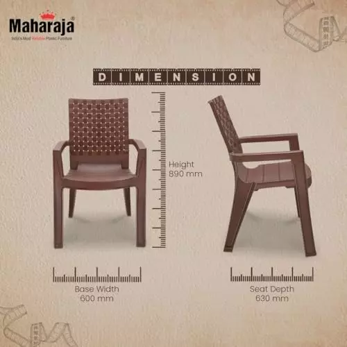 maharaja-heavy-duty-plastic-chairs-up-to-200-kg-weight-capacity-with-arm-rest-brown-pack-of-6-pcs