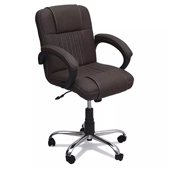 Ib basics Light Brown leatherette Office Desk Chair