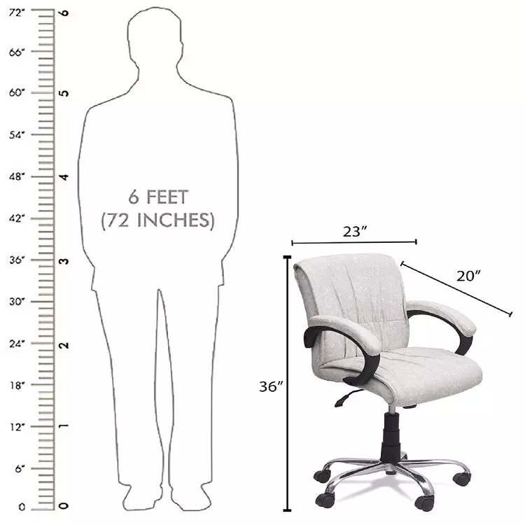 Ib basics White Leatherette Lavazi Low Back Home Office Desk Chair