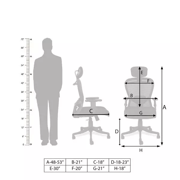 Ib basics Black Mesh Darial High Back Ergonomicanomic Desk Chair