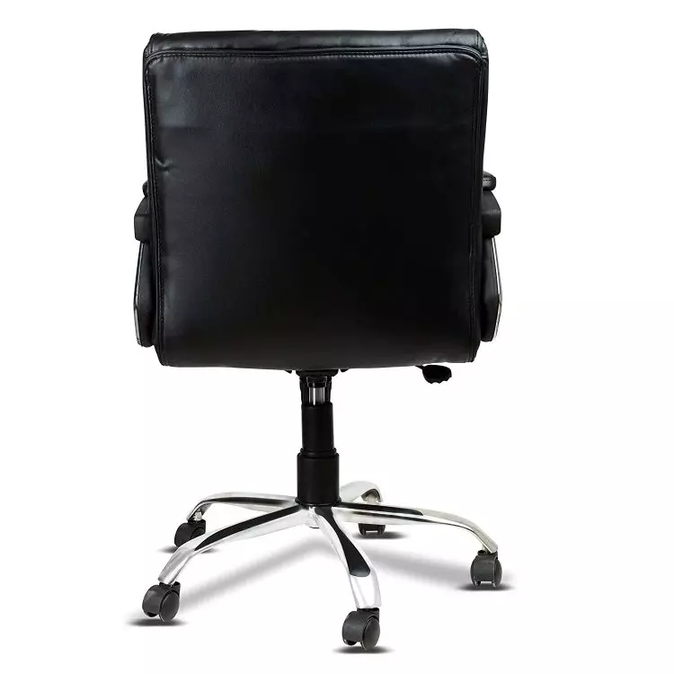 Ib basics Black Leatherette Newton Medium Back Office Executive Chair