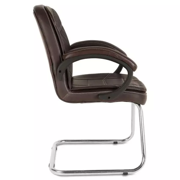 Ib basics Dark Bown Leatherette Baxtonn Office Visitor Chair