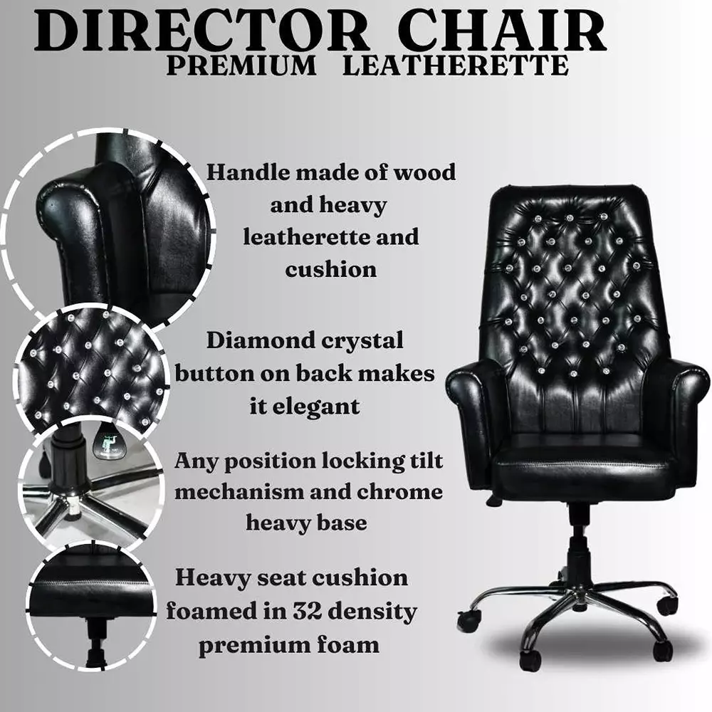 zidle-maharaja-high-back-wooden-office-revolving-chair-black-color-with-spacious-cushion-seat-and-metal-chrome-base