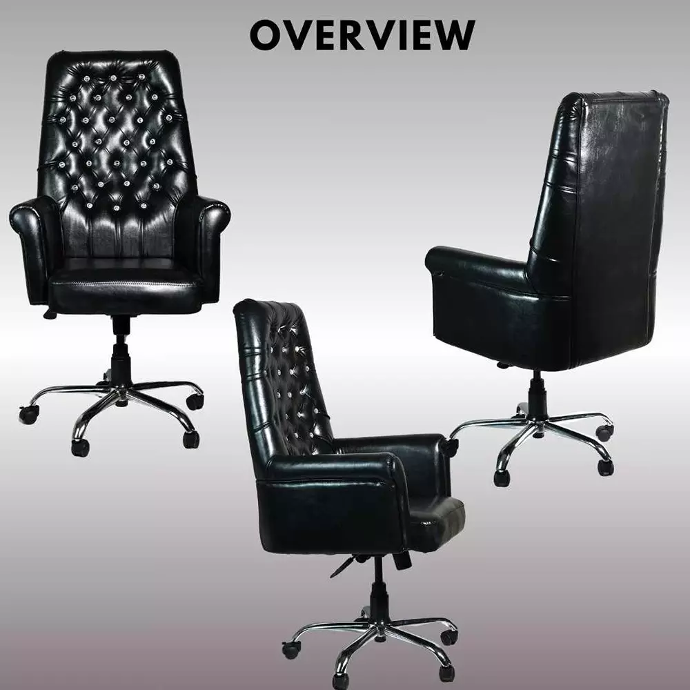 zidle-maharaja-high-back-wooden-office-revolving-chair-black-color-with-spacious-cushion-seat-and-metal-chrome-base