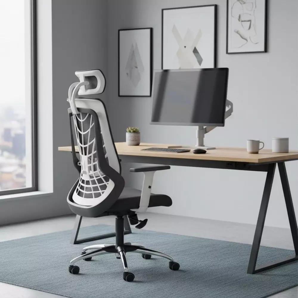 activa-cyber-ergonomic-computer-chair-with-arm-rest-or-adjustable-headrest-high-back-mesh-fabric-lumbar-support-white-grey-for-home-office-or-living-room