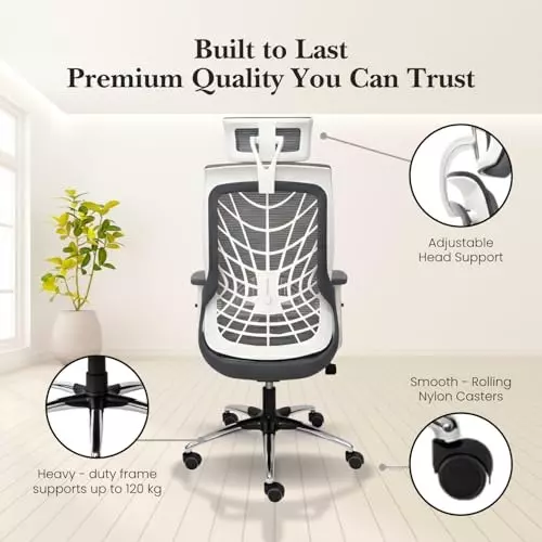 activa-cyber-ergonomic-computer-chair-with-arm-rest-or-adjustable-headrest-high-back-mesh-fabric-lumbar-support-white-grey-for-home-office-or-living-room