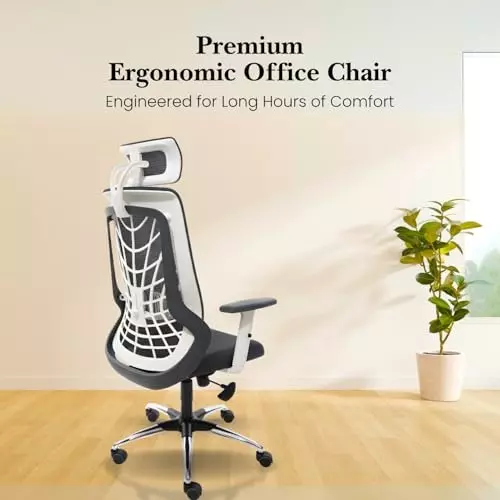 activa-cyber-ergonomic-computer-chair-with-arm-rest-or-adjustable-headrest-high-back-mesh-fabric-lumbar-support-white-grey-for-home-office-or-living-room