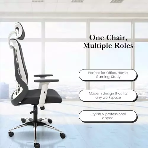 activa-cyber-ergonomic-computer-chair-with-arm-rest-or-adjustable-headrest-high-back-mesh-fabric-lumbar-support-white-grey-for-home-office-or-living-room