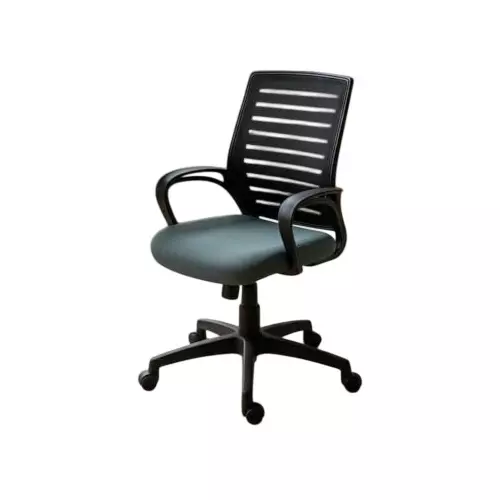 Activa Jerry Ergonomic Office Chair Medium Back Mesh Fabric Forest Green for Home & Office Use
