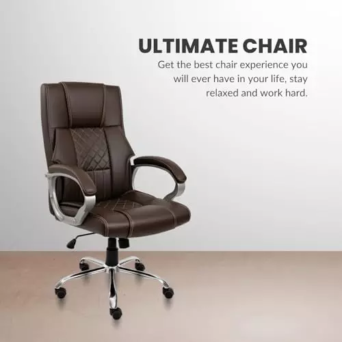 activa-kim-ergonomic-office-chair-with-padded-seat-arm-rest-high-back-premium-leatherette-coffee-for-home-office-use