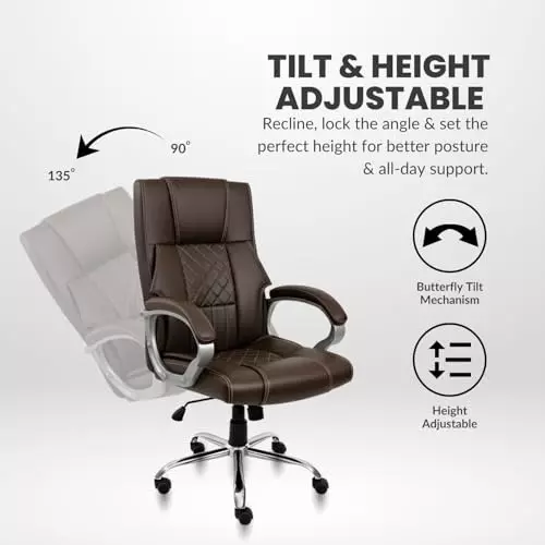 activa-kim-ergonomic-office-chair-with-padded-seat-arm-rest-high-back-premium-leatherette-coffee-for-home-office-use