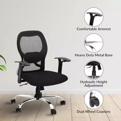 activa-marvel-ergonomic-office-chair-with-cushioned-seat-arm-rest-medium-back-mesh-fabric-lumbar-support-black-for-home-office-use