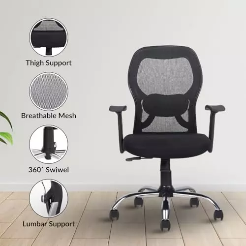 activa-marvel-ergonomic-office-chair-with-cushioned-seat-arm-rest-medium-back-mesh-fabric-lumbar-support-black-for-home-office-use