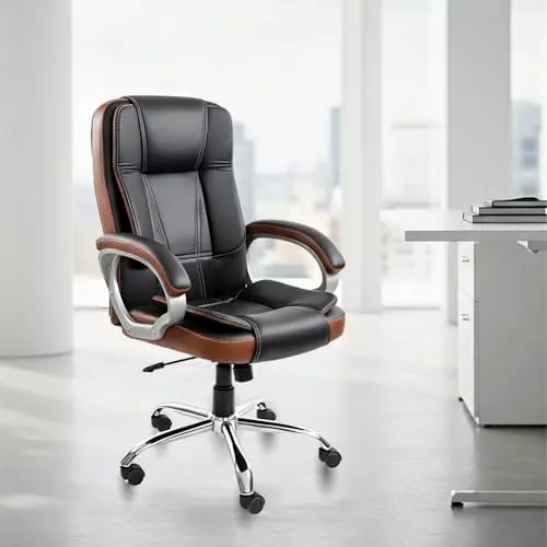 activa-venture-ergonomic-office-chair-with-arm-rest-high-back-leatherette-pu-foam-tan-black-for-home-office-use