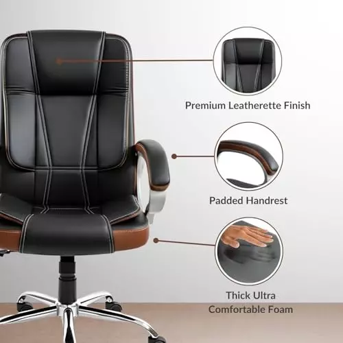 activa-venture-ergonomic-office-chair-with-arm-rest-high-back-leatherette-pu-foam-tan-black-for-home-office-use