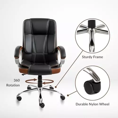 activa-venture-ergonomic-office-chair-with-arm-rest-high-back-leatherette-pu-foam-tan-black-for-home-office-use