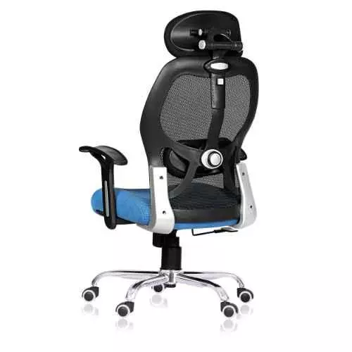 Ib basics SKU-06 Metrix Blue High Back Mesh Ergonomicanomic Chair with Armrest
