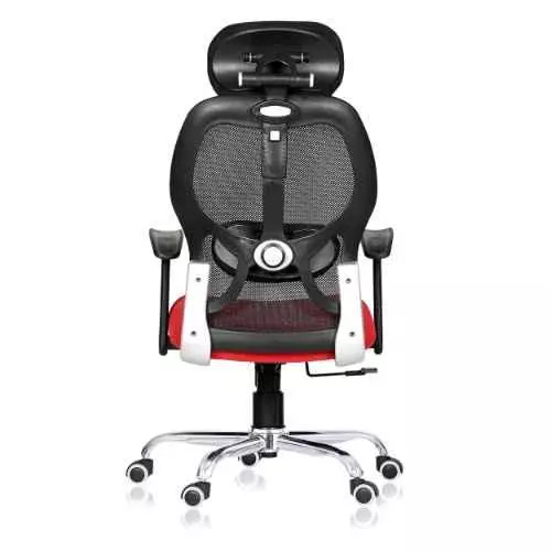 Ib basics SKU-08 Metrix Red High Back Mesh Ergonomicanomic Chair with Armrest