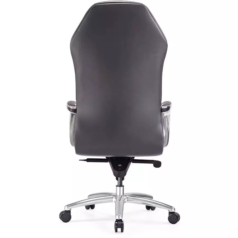 CHAIRTECH High Back Adjustable Office Executive Chair Leatherette Grey for Office & Professional Use