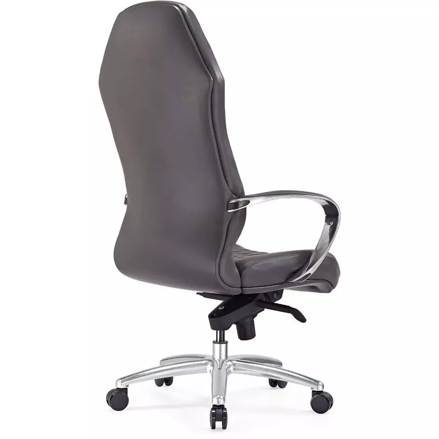 CHAIRTECH High Back Adjustable Office Executive Chair Leatherette Grey for Office & Professional Use