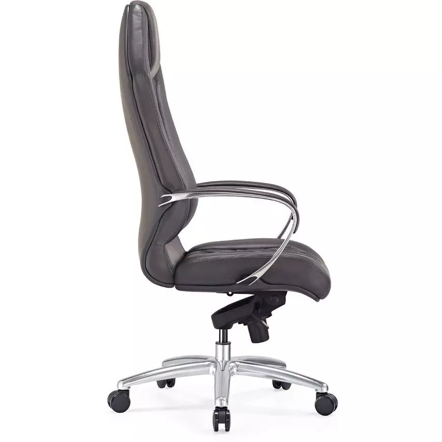 CHAIRTECH High Back Adjustable Office Executive Chair Leatherette Grey for Office & Professional Use