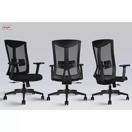 Rose Henley Ergonomic Office Chair Mid Back Black India