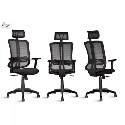 Rose Wave Ergonomic Office Chair ‎High Back Black India