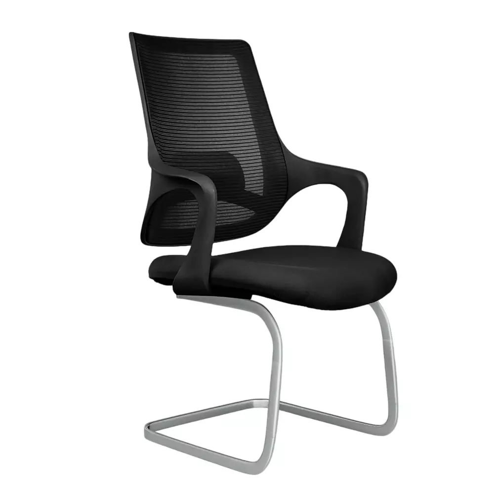 Rose Mono Visitor Chair with Metal Stand Mid Back Black India