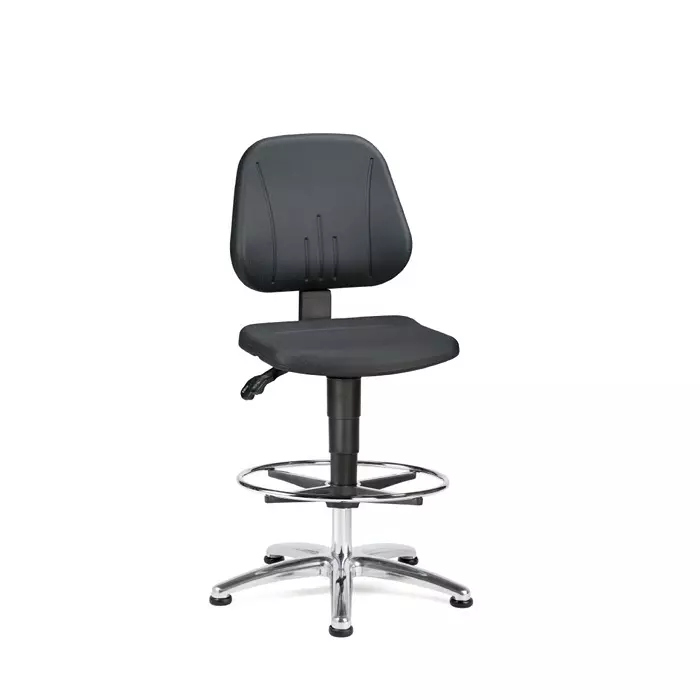 Treston Black Plastic Desk Chair 120 Kg Weight Capacity, C25PU-ESD