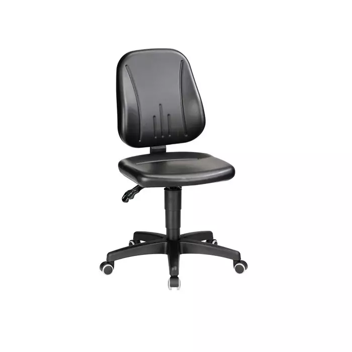Treston Black Leather Desk Chair 120 Kg Weight Capacity, C30AL