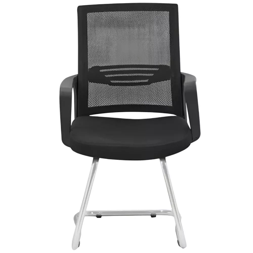 SAHANI Medium Back Office Chair Fabric Arm Rest Black, SSF-02
