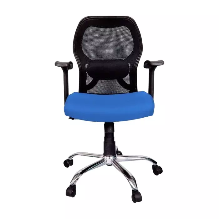 SAHANI Matrix Medium Back Office Chair Mesh Fabric Arm Rest Blue, SSF-04