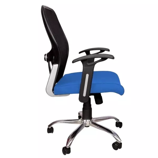 SAHANI Matrix Medium Back Office Chair Mesh Fabric Arm Rest Blue, SSF-04