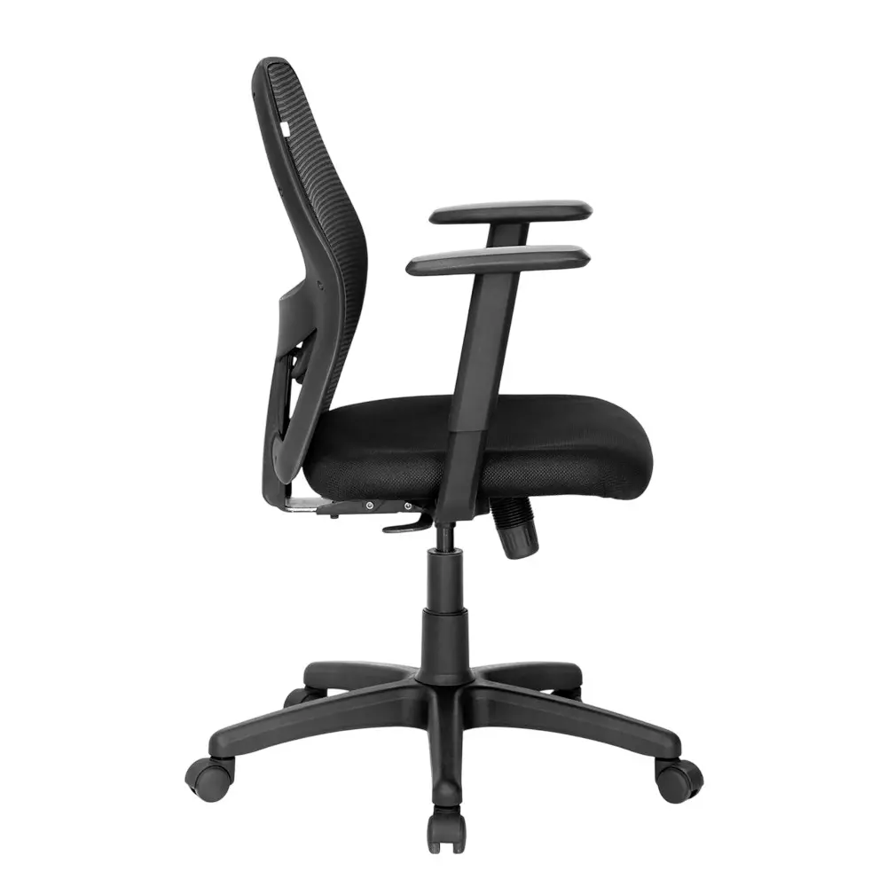 SAHANI Matrix Medium Back Revolving Chair Fabric Arm Rest Black, SSF-13
