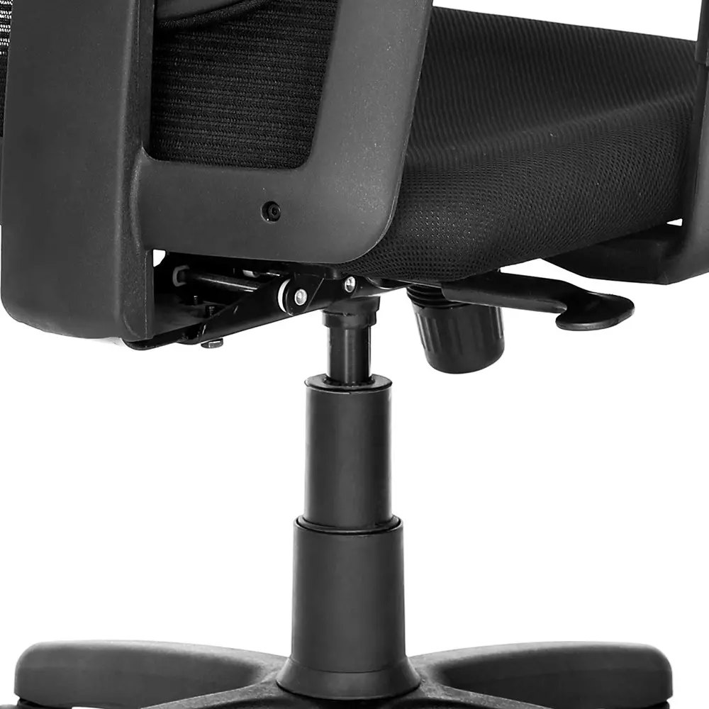 SAHANI Matrix Medium Back Revolving Chair Fabric Arm Rest Black, SSF-13